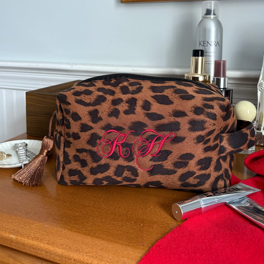 Cheetah Print Makeup Bag