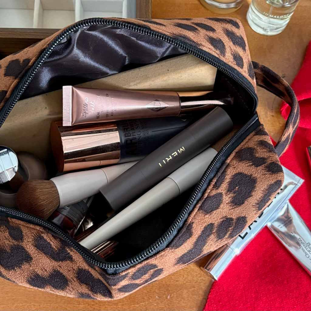 Cheetah Print Makeup Bag